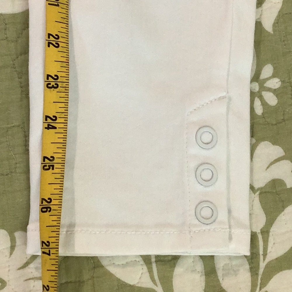 J Jill Denim Authentic Fit Slim Ankle White Jeans Pants 0 Petite 0P - Picture 7 of 9